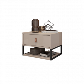 Mesa Cabeceira Suspensa Sigma Off White Casa D Móveis