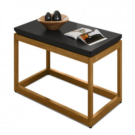 Mesa de Centro Supreme Tebarrot Preto Amendoa Pé Madeira FORA DE LINHA