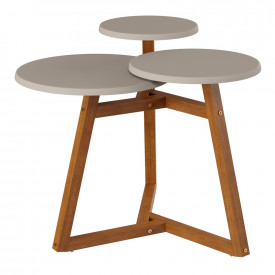 Mesa Lateral Classic 3 Tampos Tebarrot Off White Nature