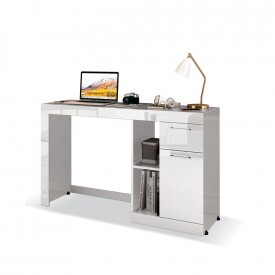 Escrivaninha Office Doris EDN Móveis Branco C/ Porta Gaveta