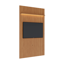Painel Ripado Flow C Suporte Invisível 1.4 Nature Com LED 66681 Ofertamo