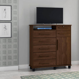 Cômoda Perola 7 Gavetas Noce 02000NC Fabrimóveis 