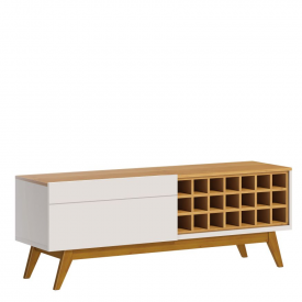 Rack Classic Imcal Com Adega 1.4 12433 Off White Nature Sala FORA DE LINHA