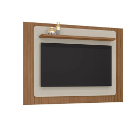 Painel TV 60 POL Monaco 1,80 Cedro Off White Casa D Moveis