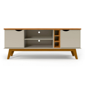 Rack Prism com Adega 1.6 Off White Cinamomo Patrimar Móveis 