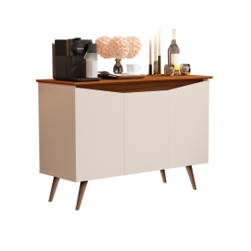 Buffet Encanto 3 Portas Off White Freijo 601 Maria Moveis