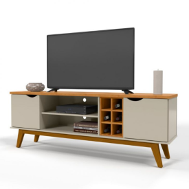 Rack Prism com Adega 1.8 Off White Cinamomo Patrimar Móveis 