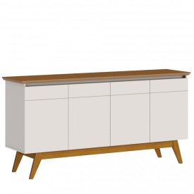Buffet Classic 4 P com Gaveta 66475/16 Off White Freijó Imcal
