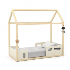 Mini Cama Liv Montessoriana Matic Off White/Natural 51466 Quarto Bebe