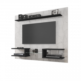 Painel Atlas Carrara Preto Fosco TV 55 2075745 Bechara 