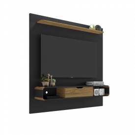 Painel Lisboa 1 Porta Preto Cinamomo TV 65 2075677 Bechara 