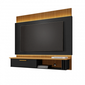 Painel Paris c/ LED TV65 Preto Cinamomo Rip. 2075818 Bechara FORA DE LINHA