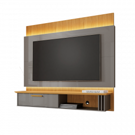Painel Paris c/ LED TV65 Titanium Cinamomo 2075836 Bechara FORA DE LINHA