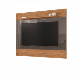 Painel Para Tv MDP Quasar 1.35 até 50 Cinza Perola Noce Casa D Móveis
