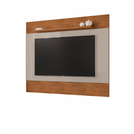 Painel Para Tv MDP Quasar 1.35 até 50 Off Whinte Cedro Casa D Móveis