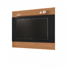 Painel Para Tv MDP Quasar 1.35 até 50 Preto Noce Casa D Móveis
