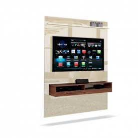 Painel Home Torino II Off White Naturale Sala EDN Moveis 