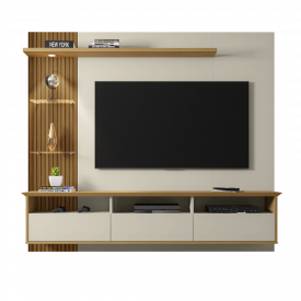 Painel Trend Off White Cinamomo Ripado TV 60 2075731 Bechara 
