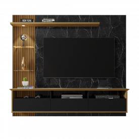 Painel Trend Preto Fosco Cinamomo Nero TV 60 2075763 Bechara