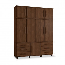 Guarda Roupa Triplex Prisma 4 Ptas Noce 06300NC Fabrimóveis