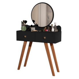 Penteadeira Madeira Condessa 893 Preto Maria Móveis 