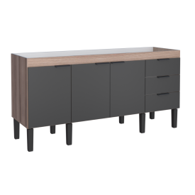 Gabinete Flamingo Em MDP 2,00 Preto Tamarindo 1844 Cozimax