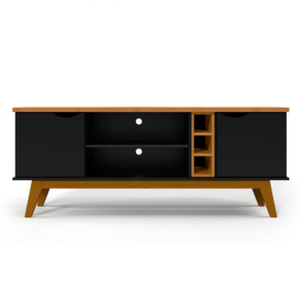 Rack Prism com Adega 1.6 Preto Cinamomo Patrimar Móveis 