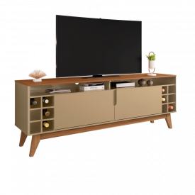 Rack Wine 1,60 m Champagne Cedro Casa D Móveis Sala