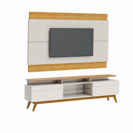 Rack com Painel classic +2G 2.2 Off White Nature Imcal Móveis 73733-10933