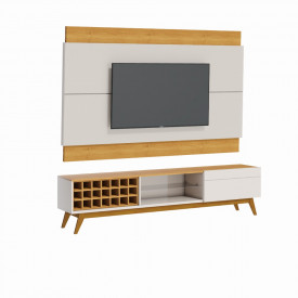 Rack com Painel Classic 2.2 com Adega Off White Nature 73733-11033 FORA DE LINHA