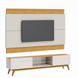 Rack com Painel classic 2G 1.8 Off White Nature Imcal Móveis 73633-11833