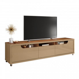 Rack Jersey 2.2 3 Gavetas Champagne Cedro Casa D Móveis