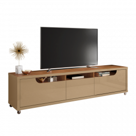 Rack Jersey 1.8 3 Gavetas Champagne/Cedro Casa D Móveis Sala