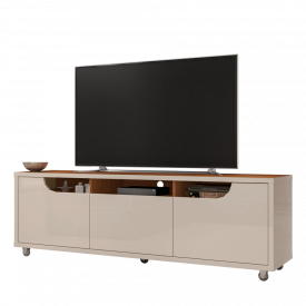 Rack Jersey 1.6 1 Gaveta Off White/Cedro Casa D Móveis Sala