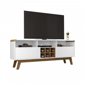 Rack Larimar com Adega Branco Cinamomo 2075685 Bechara 