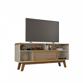 Rack Lazuli 1 Porta Off White Rattan 2075851 Bechara 