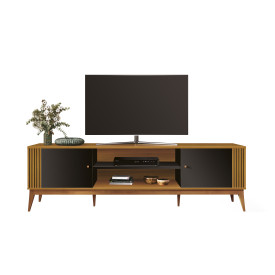 Rack Legacy 2.0 Cedro Preto 777162  EDN Móveis