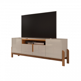 Rack Lizz 1,90 m Off White Cedro Casa D Móveis Sala