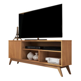 Rack Retro 1,36 Malbec Wood com Porta Nature 147541 Giga Moveis