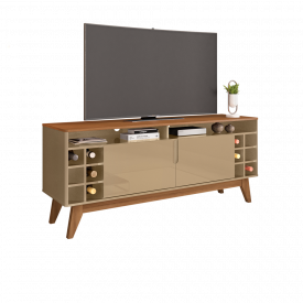 Rack Wine 1,35 m Champagne Cedro Casa D Móveis Sala