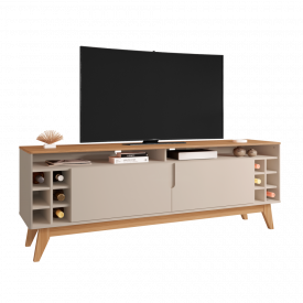 Rack Wine 1,60 m Off White Noce Casa D Móveis Sala