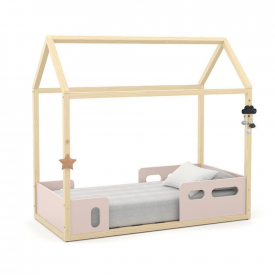 Mini Cama Liv Montessoriana Matic Rose/Natural 51358 Quarto Bebe