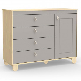 Cômoda Rope Matic Móveis Natural Cinza 20108 Quarto Bebe