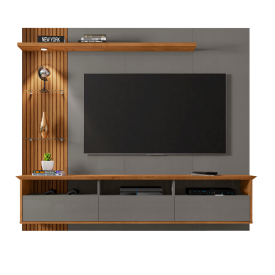 Painel Trend Titanium Nature Ripado TV 60 2076093 Bechara FORA DE LINHA