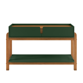 Aparador 2Gav Lizz Verde Oliva/Cedro Casa D Moveis - FORA DE LINHA