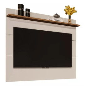 Painel Vivare C 1 Prateleira 1.36 New Off White Freijo Giga Moveis