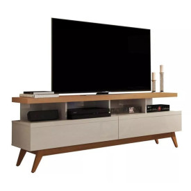 Rack 1,60m 2 Gavetas Vivare Wood Off White Nature 170543 Giga Moveis