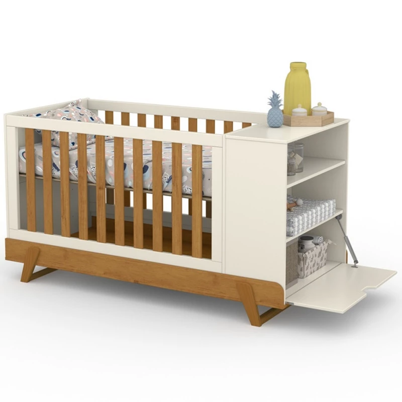 Berço Bkids Matic MultiFuncional 61516 Off White Freijó Ec