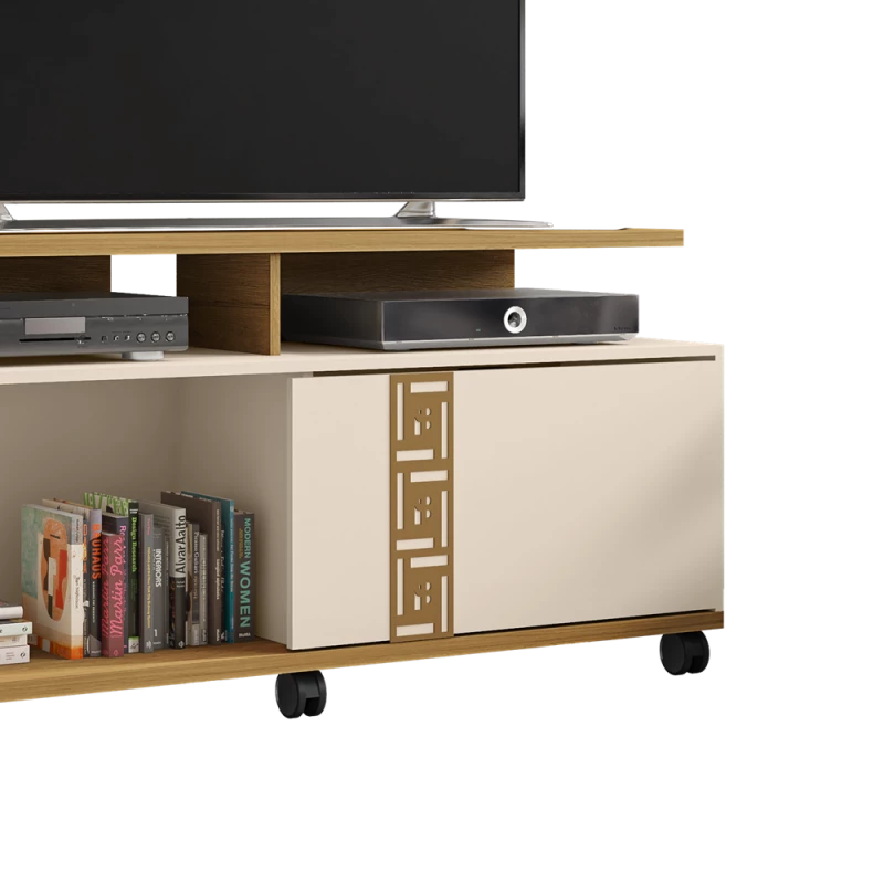 Rack Topázio Bechara Cinamomo Off White 2075453 Sala