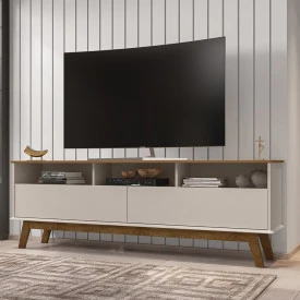 Rack Elegant 2 Portas Cinamomo Off White 2075679 Bechara 